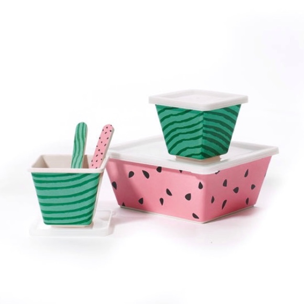 Bamboo watermelon lunch set for kids